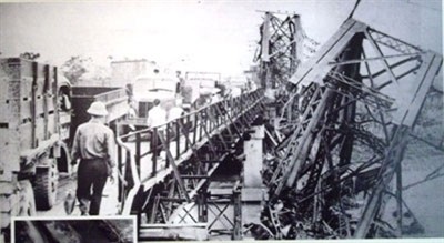 ...và cầu Long Biên cũng bị bom Mỹ tàn phá, gây thiệt hại nặng nề